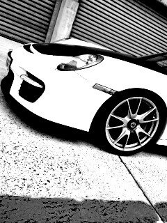 Белый порше обои