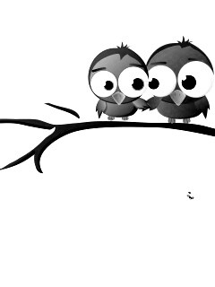 Две птички на ветке щебечут о любви обои