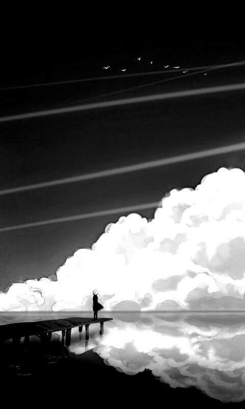 Облако на горизонте обои