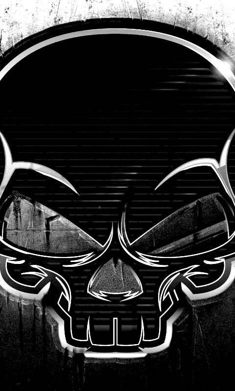 Красный череп лого обои