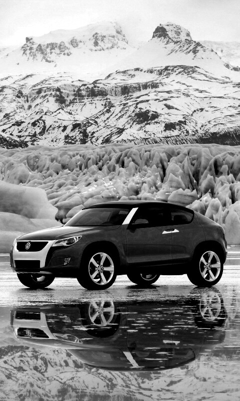 Внедорожник Фольксваген на льду обои