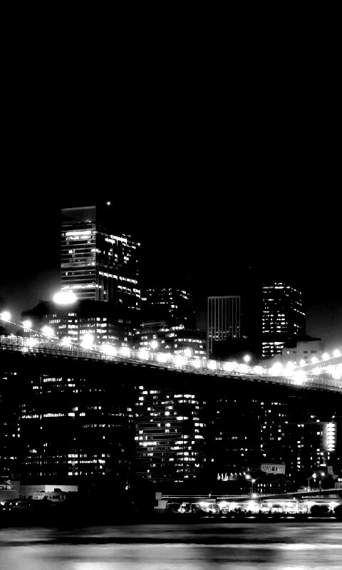 Вид на ночной Нью-Йорк обои