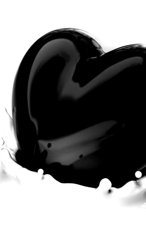 Шоколадное сердце в молоке обои