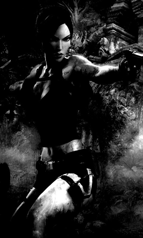Лара Крофт протв тигров обои