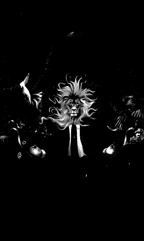 Мужчина с головой льва обои