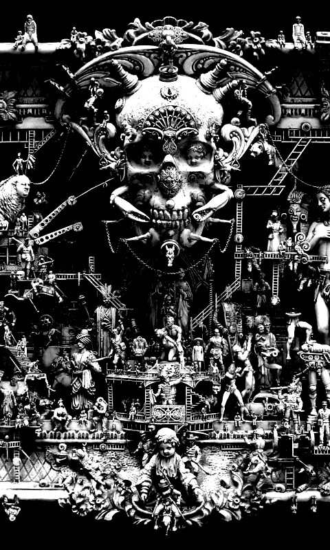 Адская скульптура обои