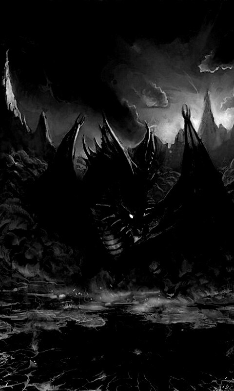 Дракон в лаве обои