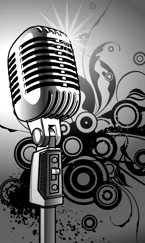 Ретро микрофон обои