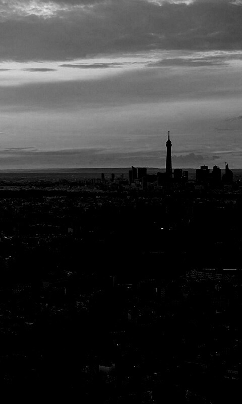 Вид на вечерний Париж обои