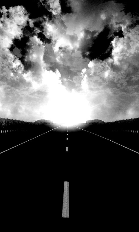 Дорога на закат обои