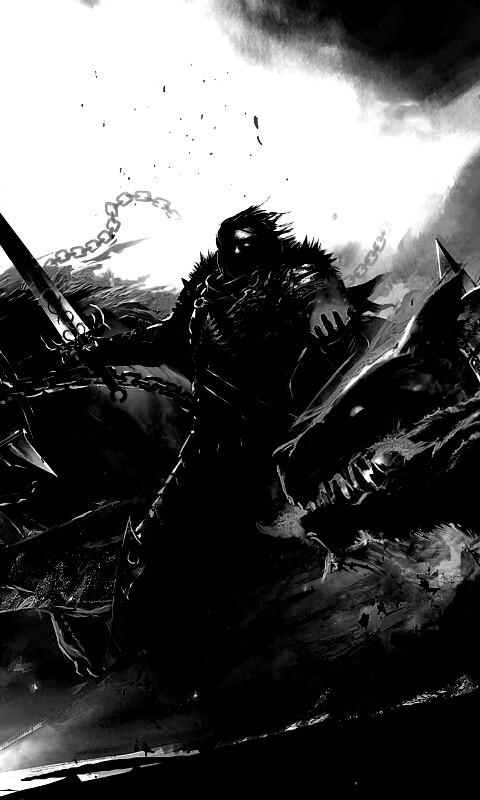 Темный рыцарь и гончие смерти обои