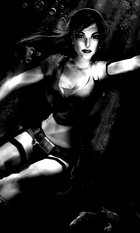 Лара под водой обои