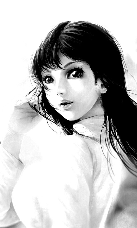 Девушка вполоборота обои