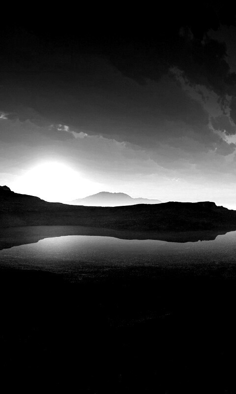 Озеро в каменистой пустыне обои