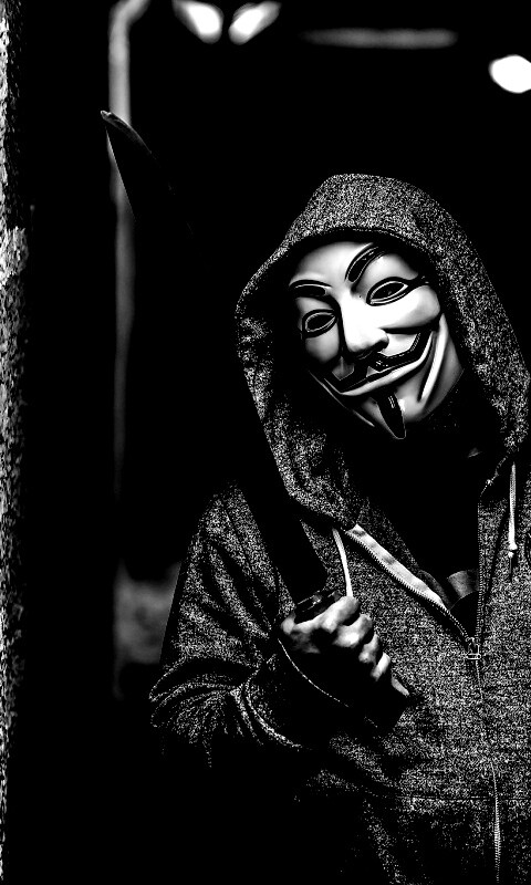 Человек в маске анонимуса обои