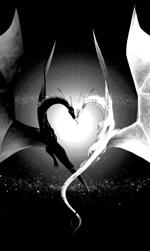 Влюбленные драконы обои