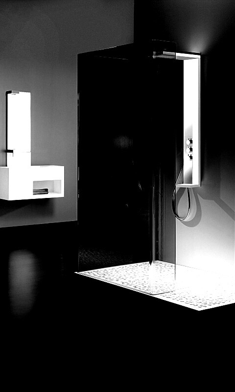 Ванная комната в стиле hi tech обои