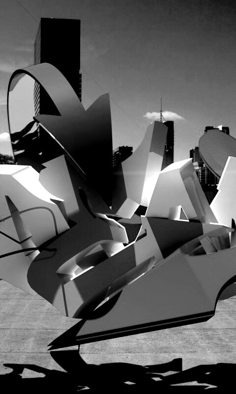 Трехмерное граффити обои