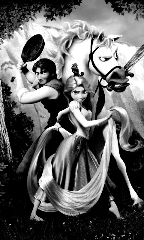 Рапунцель, Флин, Максимус и Паскаль обои