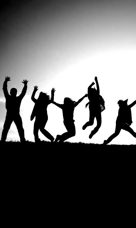 Силуэты людей обои