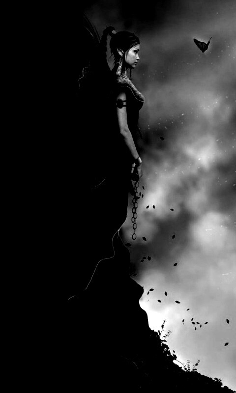 Девушка в тумане обои