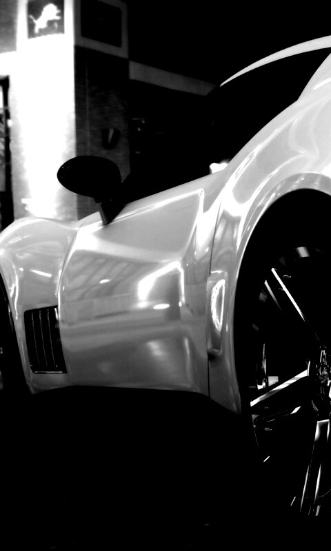 Белый Корвет обои