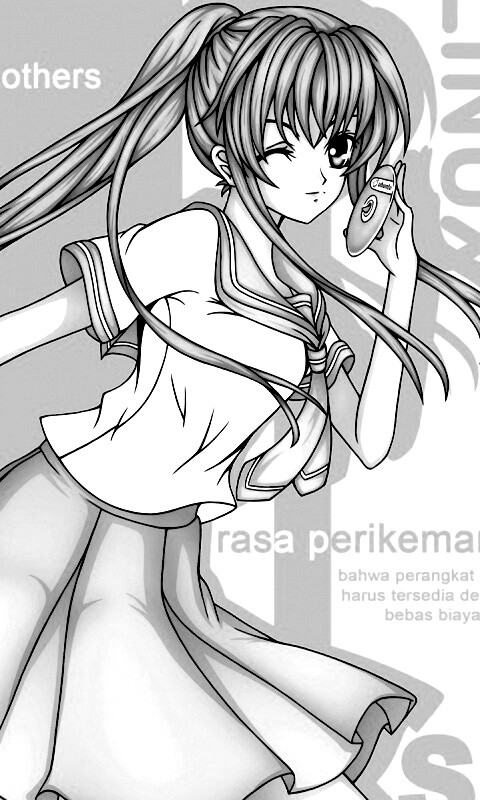 Ubuntu  в аниме обои