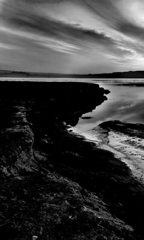 Озеро на закате обои