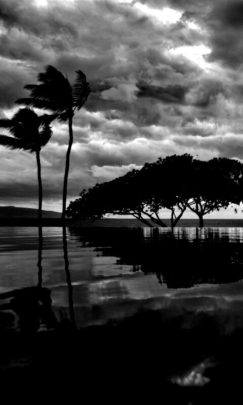 Восход над озером обои