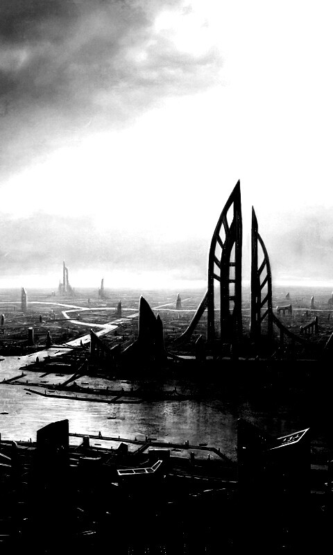 Прекрасный город будущего обои