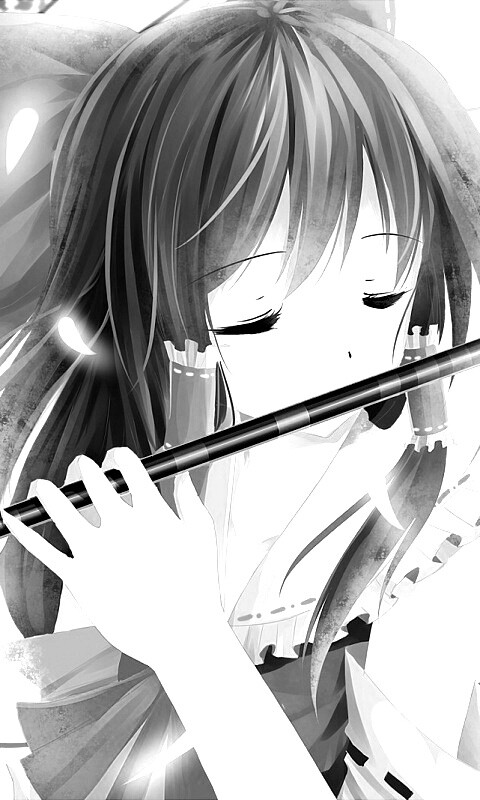 Девочка играет на флейте обои