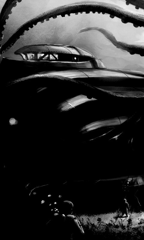 Наутилус в плену щупалец обои