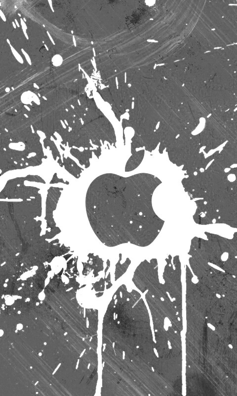 Яблоко в краске обои