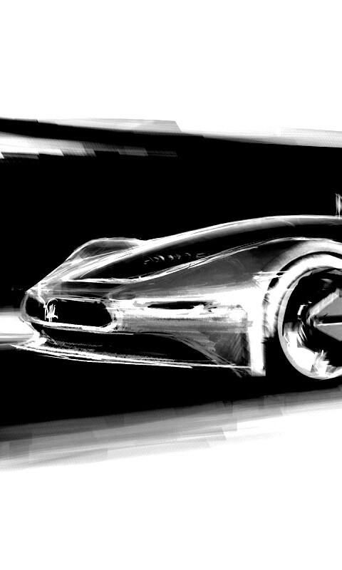 Эскиз Мазерати Birdcage обои