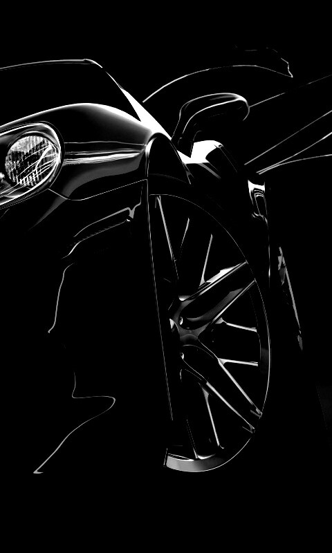 Чёрное авто обои