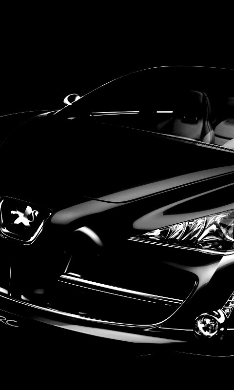 Чёрный Пежо обои