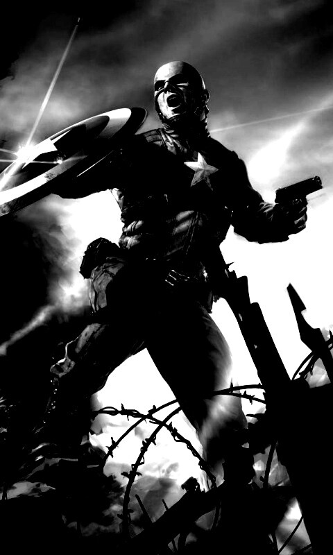 Капитан Америка на баррикадах обои