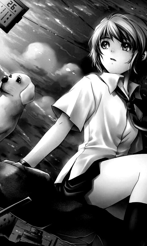 Девочка с собакой обои