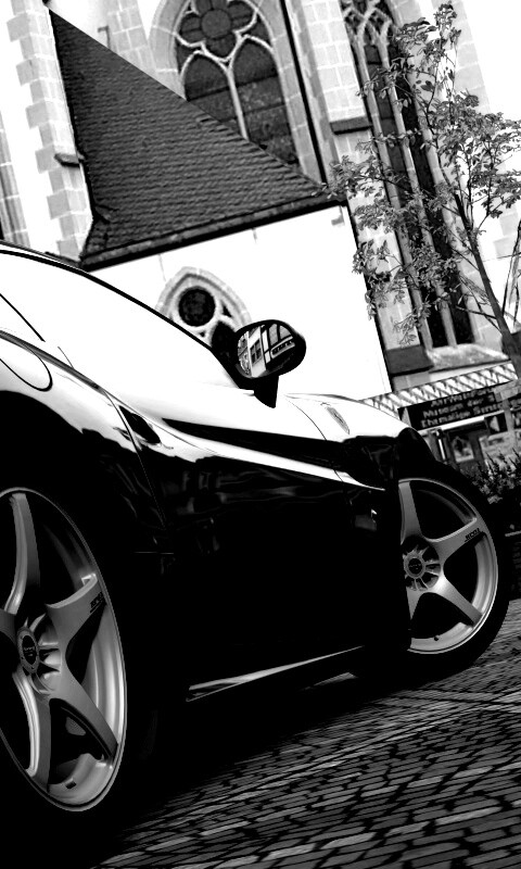 Ferrari на мостовой обои