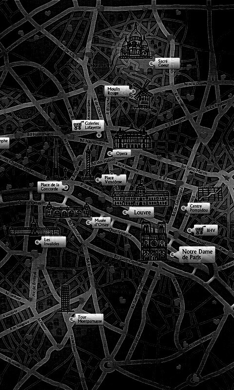 Карта Парижа обои