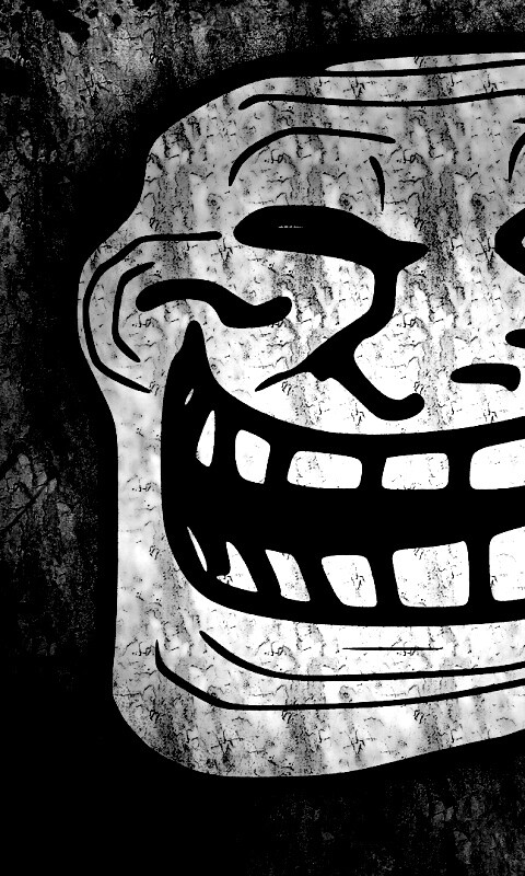 Trollface в стиле гранж обои