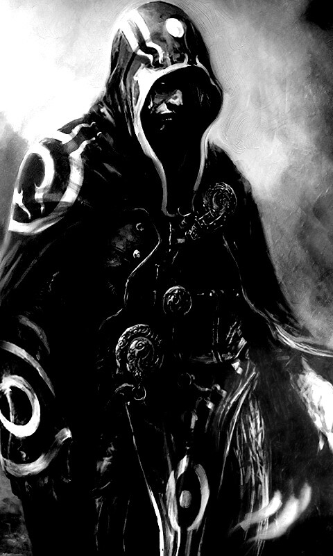 Темный маг в плаще-накидке обои