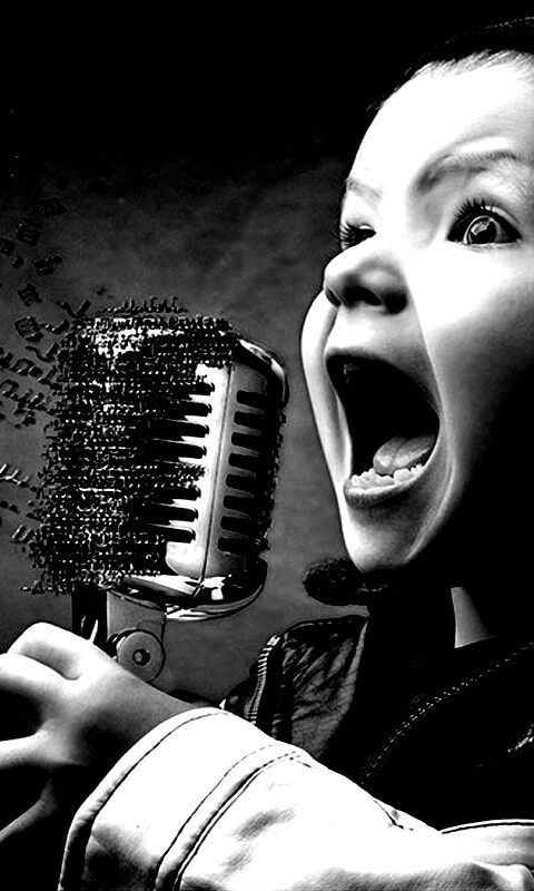 Экспрессивный певец обои