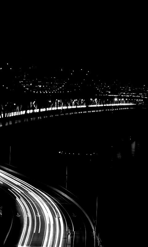 Вид на мост ночью обои