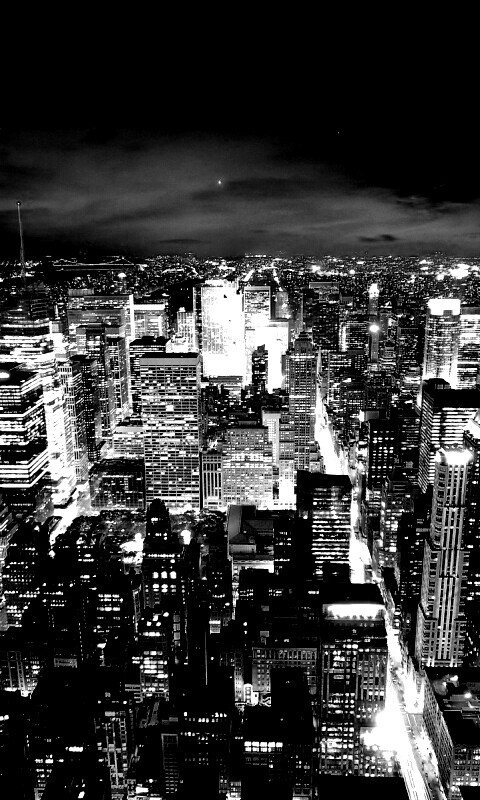 Вид на ночной Нью-Йорк обои