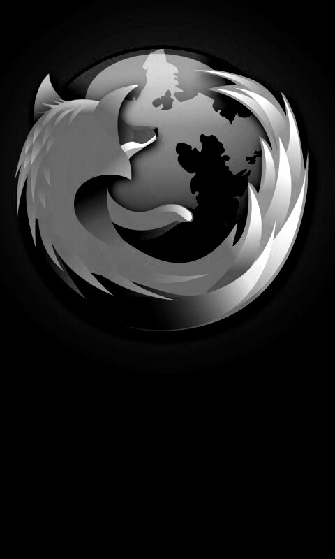 Логотип Firefox в синих тонах обои