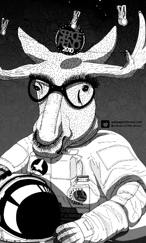 Лось в очках обои