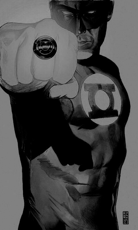 Зелёный фонарь рисунок обои