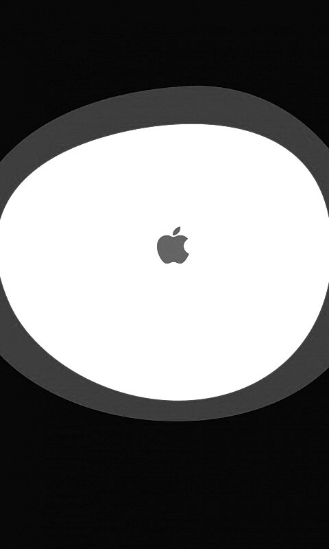 Apple в белом круге обои