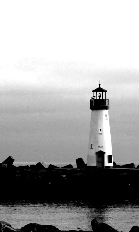 Маяк в порту Санта-Круз обои